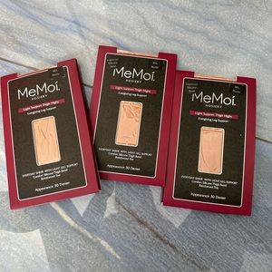 MeMoi hosiery light support thigh highs M/L Nude bundle 3‎ pk